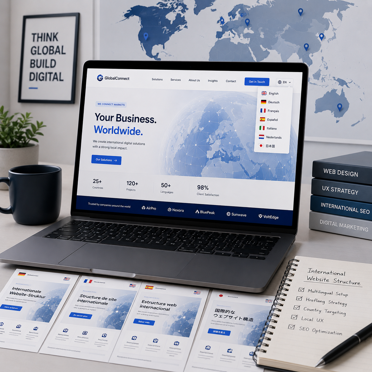 Internationale Website-Struktur